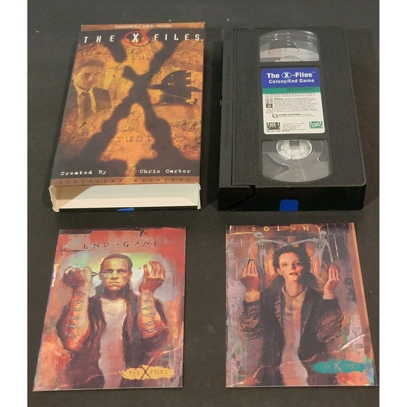 X-Files Other - 1997 The X-Files - Colony/End Game VHS Tape With (2)‎ Promo Art Cards